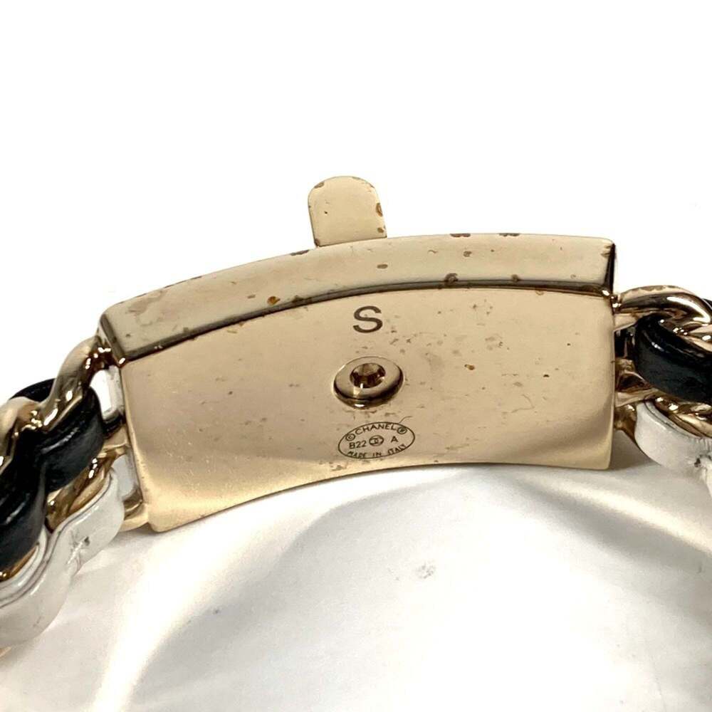 CHANEL Authentic Black Leather Logo Charm Bracelet - Picture 5 of 8